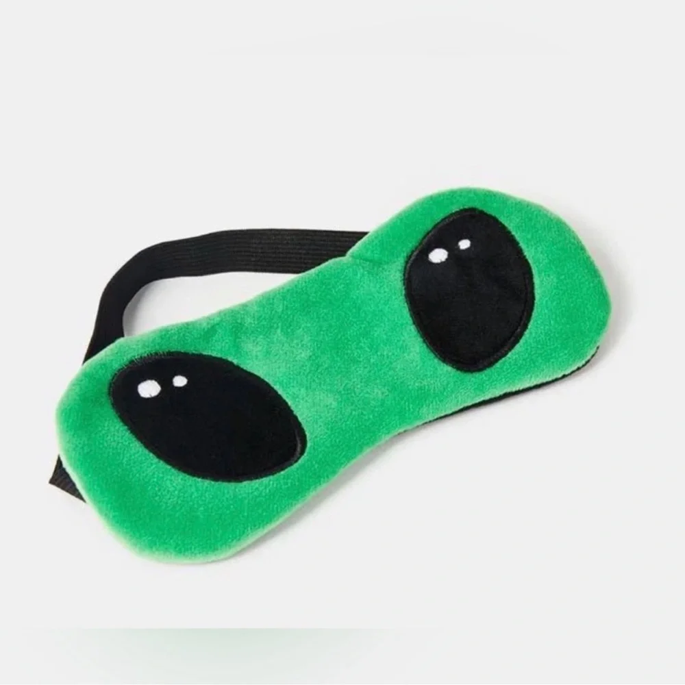 The Crème Shop Green Alien Plush Sleep Mask, NIB